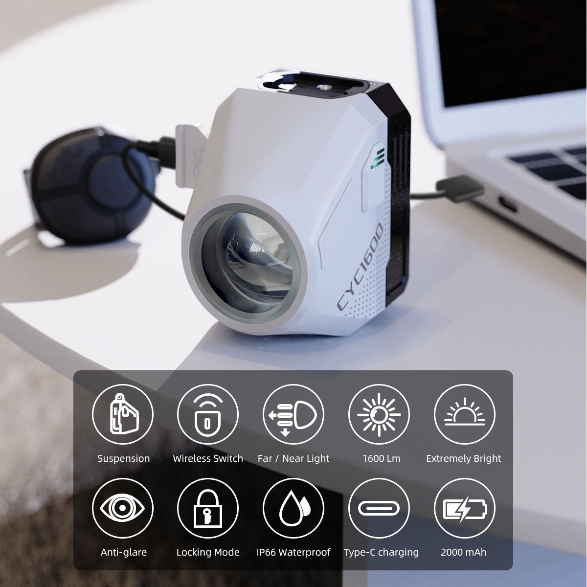 1600 Lumen Bike Light